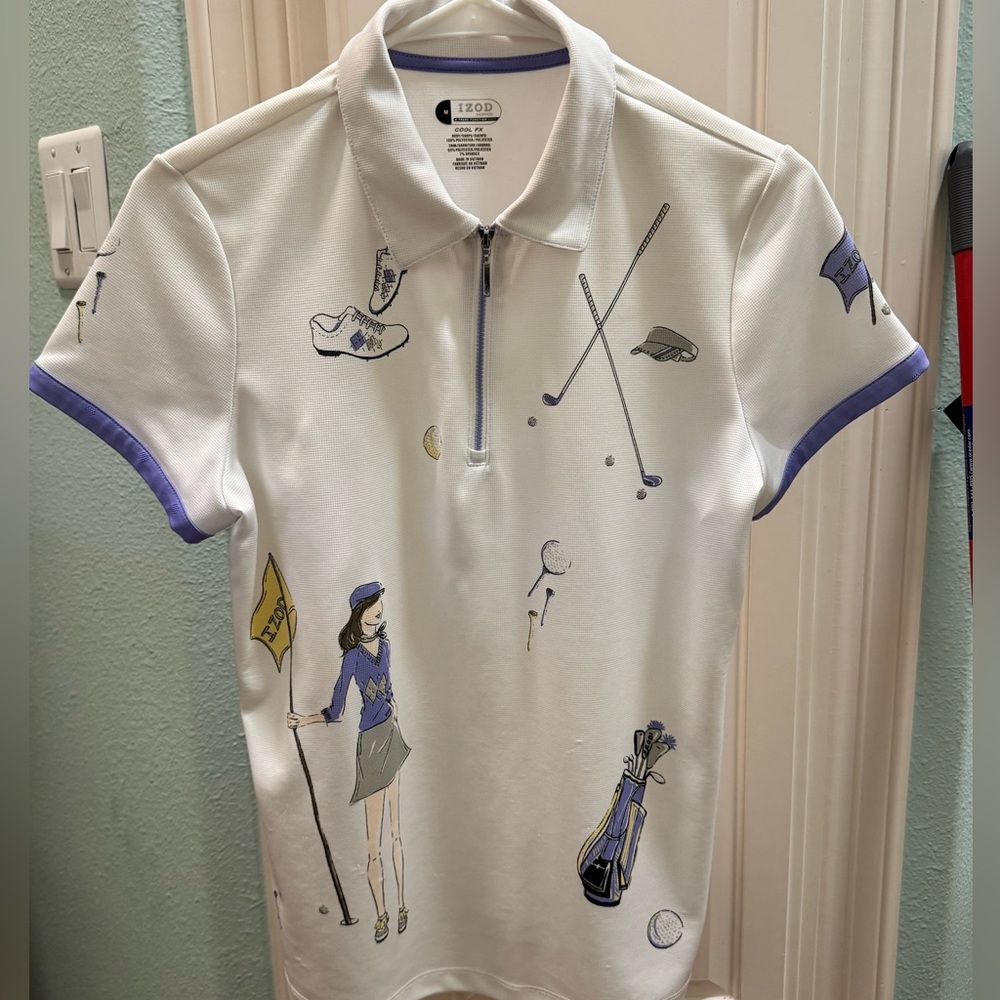 Izod size med golf polo shirt, nice color !